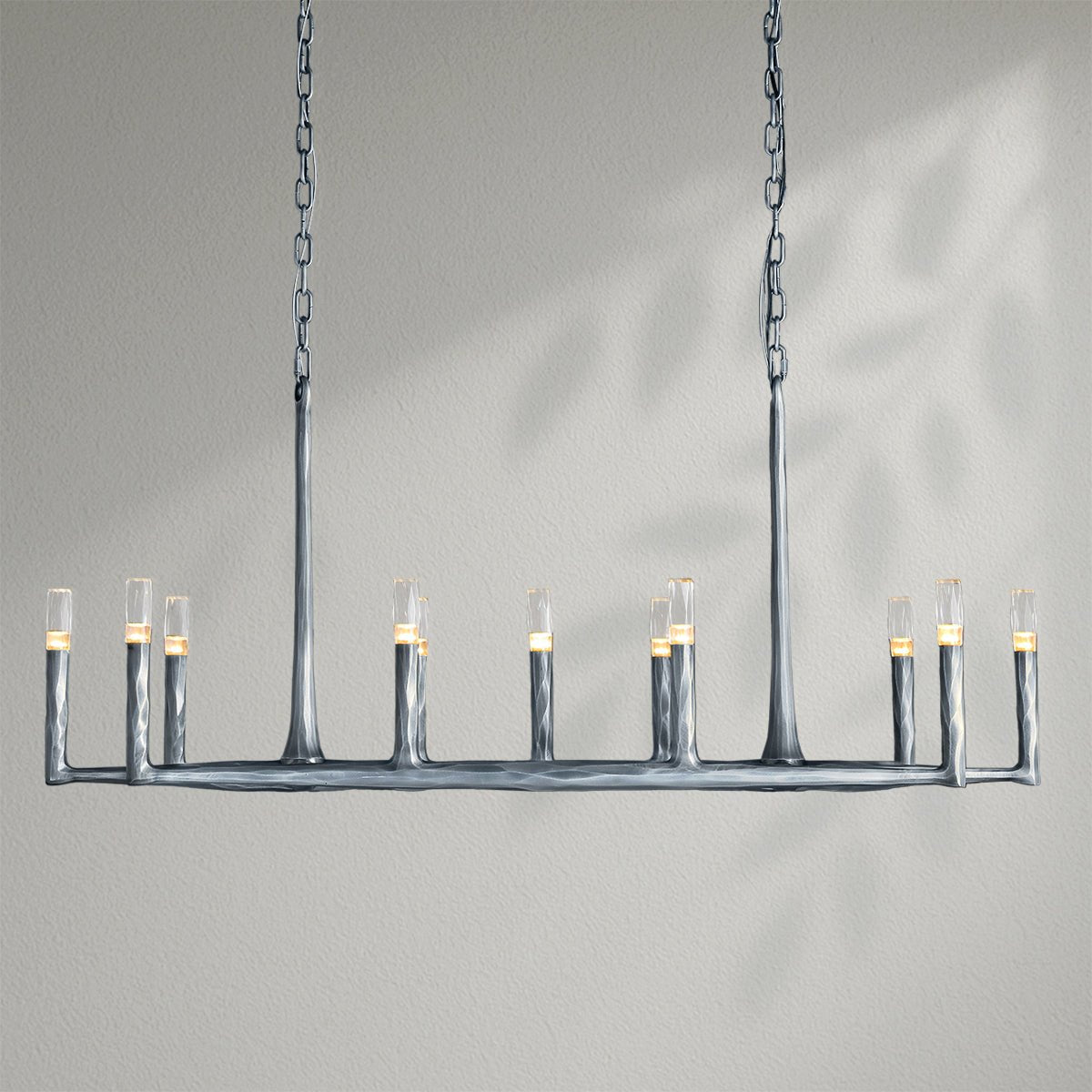 Thaddeos Forged Linear Chandelier - Lightings Menu