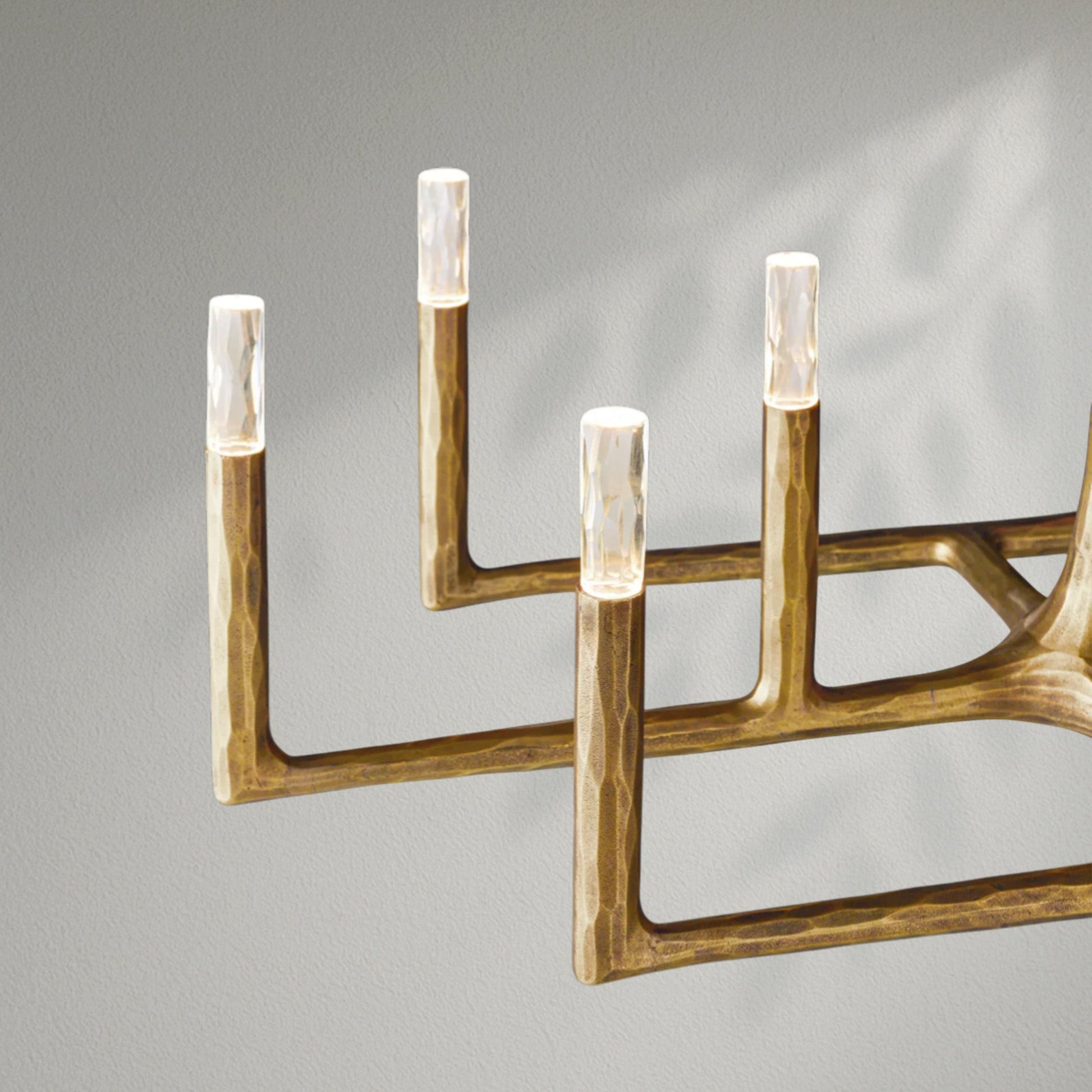 Thaddeos Forged Linear Chandelier - Lightings Menu