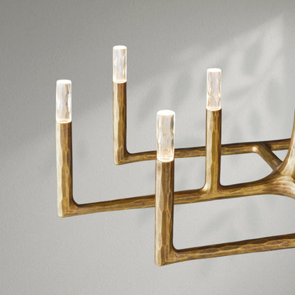 Thaddeos Forged Linear Chandelier - Lightings Menu