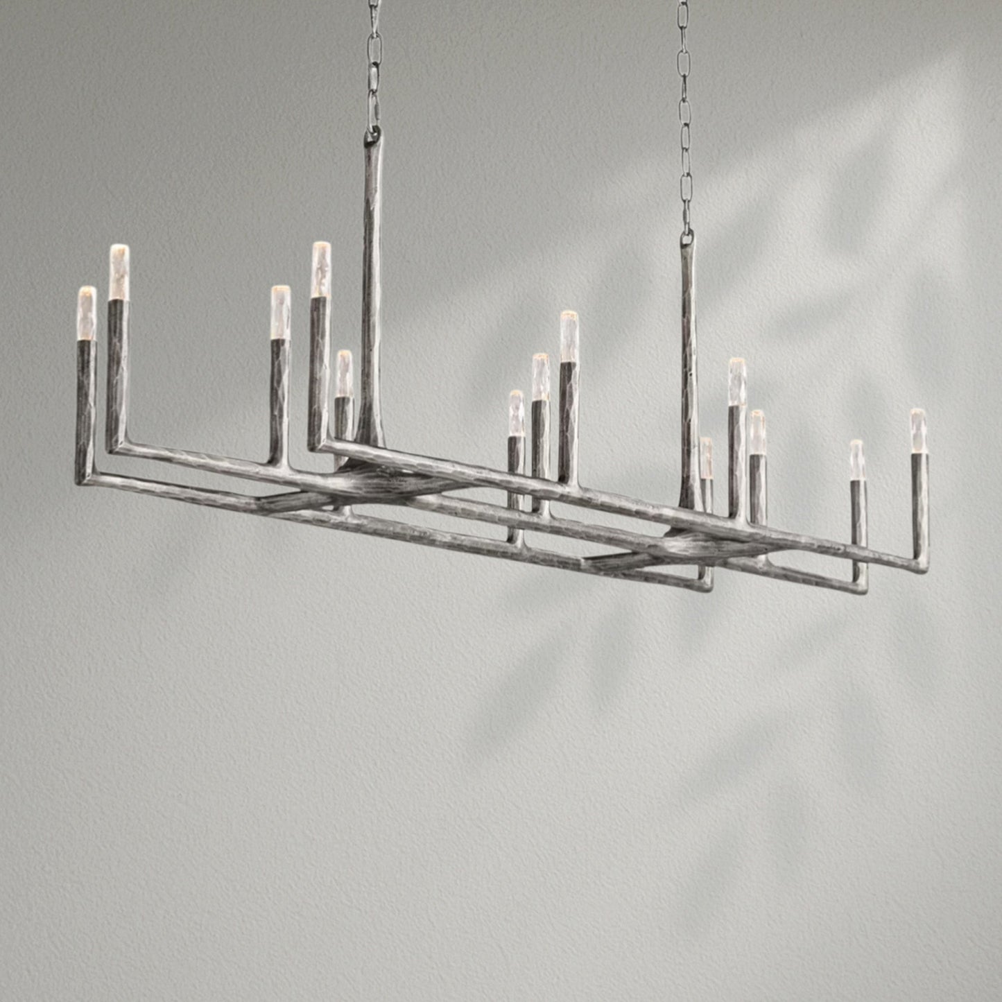 Thaddeos Forged Linear Chandelier - Lightings Menu