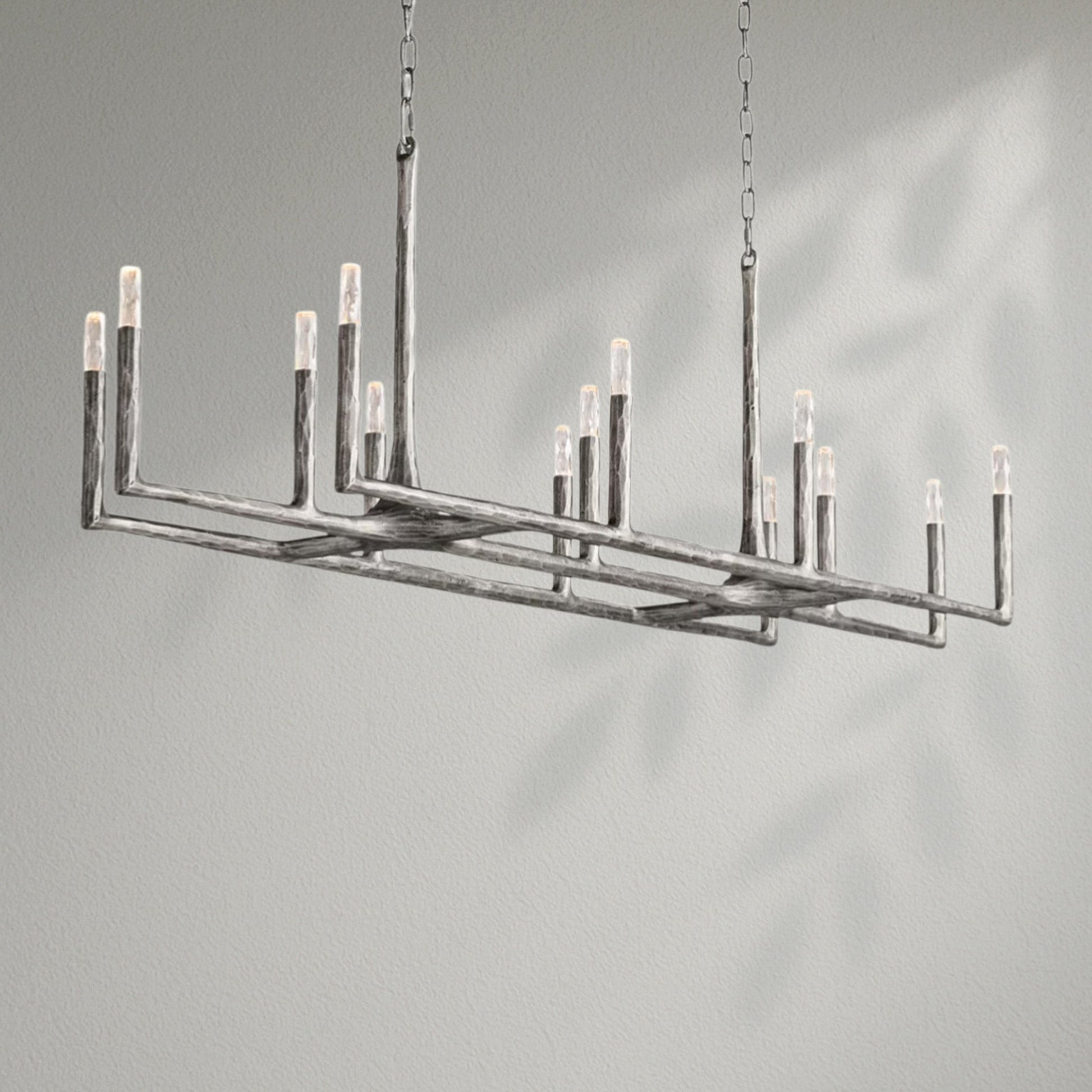 Thaddeos Forged Linear Chandelier - Lightings Menu