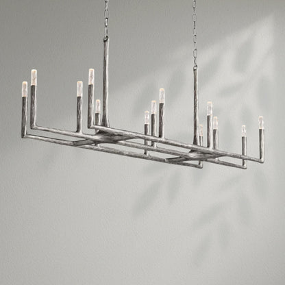 Thaddeos Forged Linear Chandelier - Lightings Menu