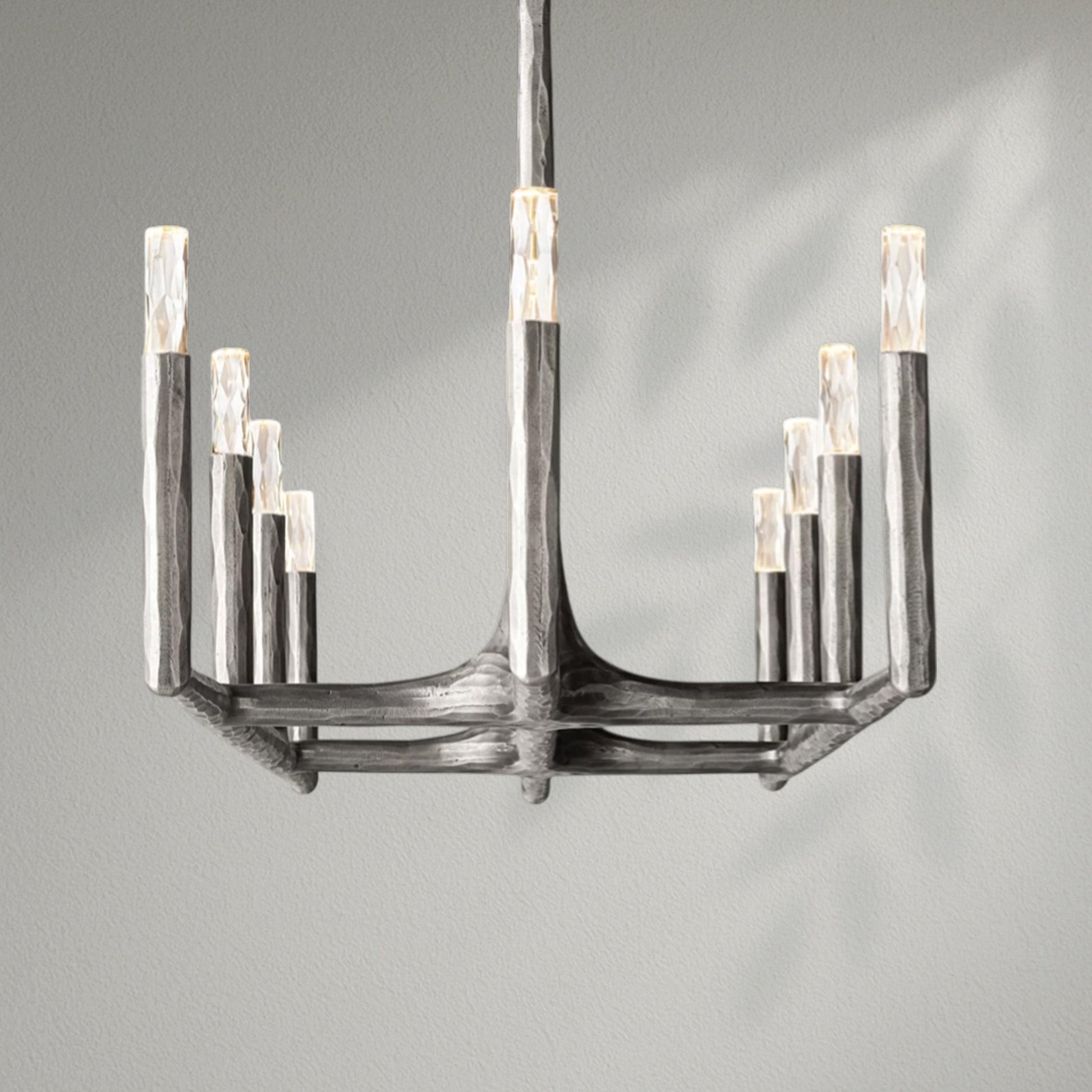 Thaddeos Forged Linear Chandelier - Lightings Menu