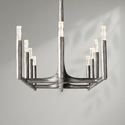 Thaddeos Forged Linear Chandelier - Lightings Menu