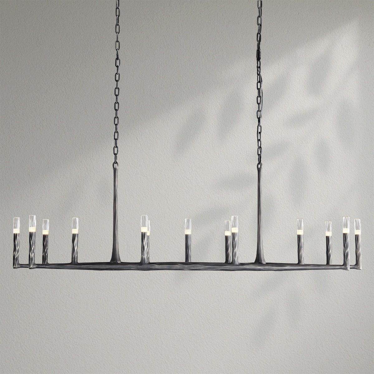 Thaddeos Forged Linear Chandelier - Lightings Menu