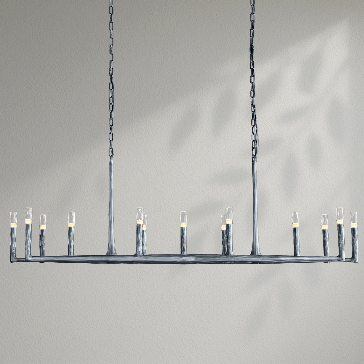 Thaddeos Forged Linear Chandelier - Lightings Menu