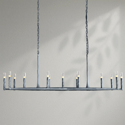 Thaddeos Forged Linear Chandelier - Lightings Menu