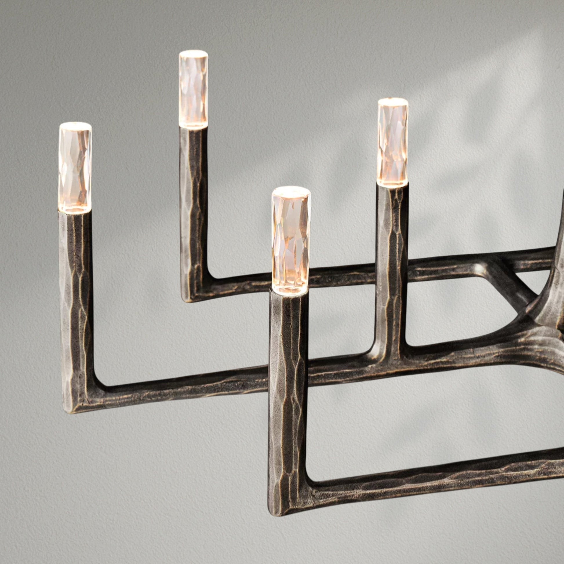 Thaddeos Forged Linear Chandelier - Lightings Menu