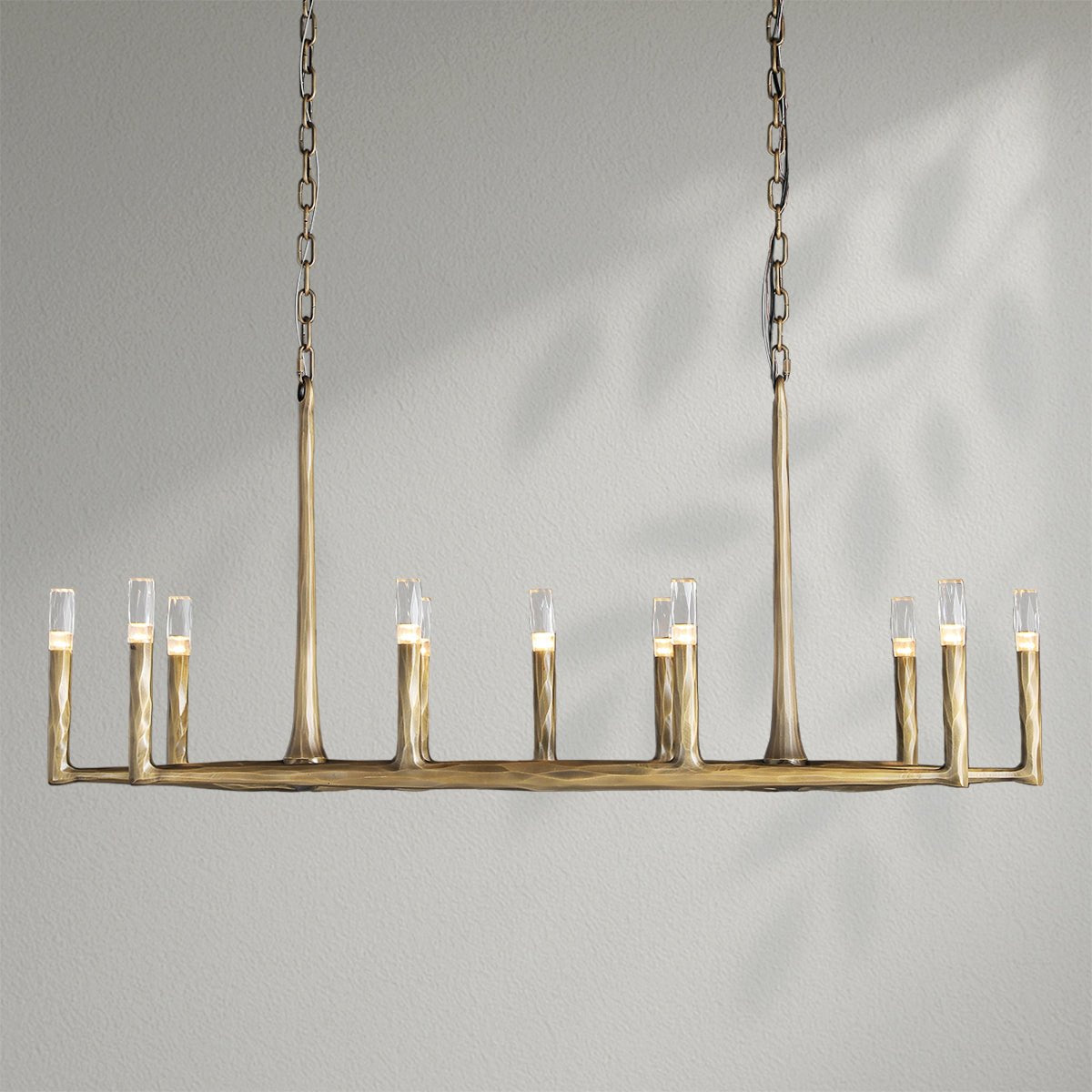 Thaddeos Forged Linear Chandelier - Lightings Menu