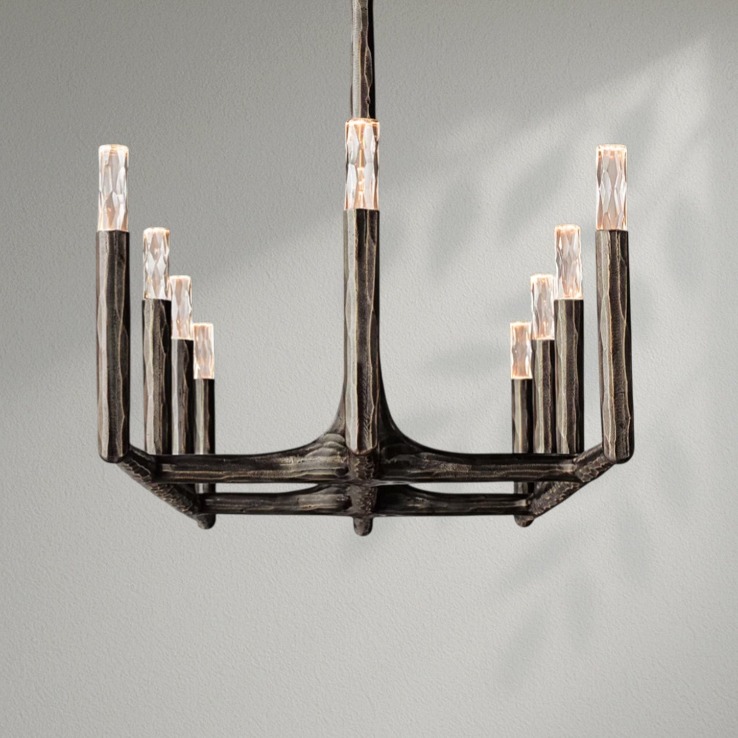 Thaddeos Forged Linear Chandelier - Lightings Menu