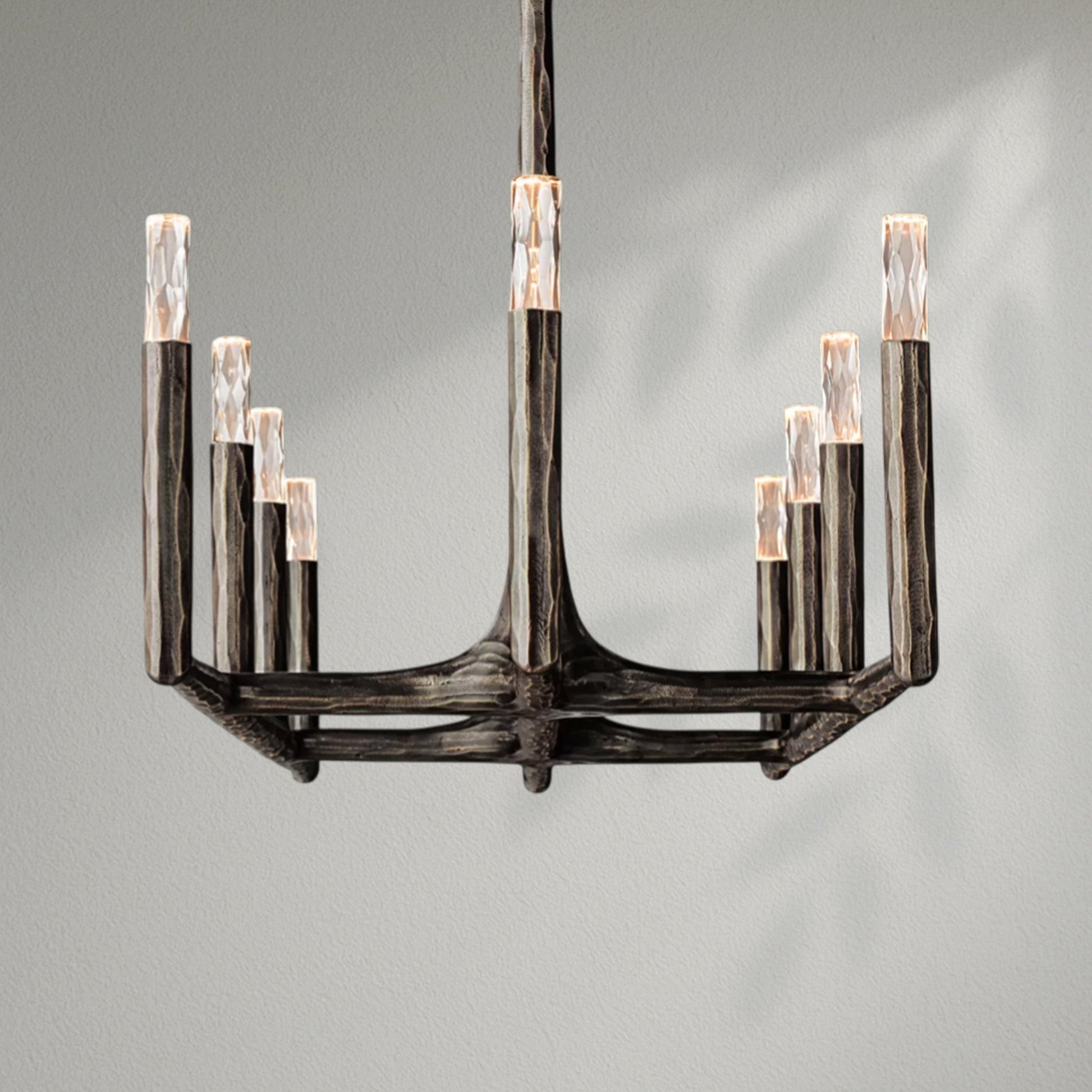 Thaddeos Forged Linear Chandelier - Lightings Menu