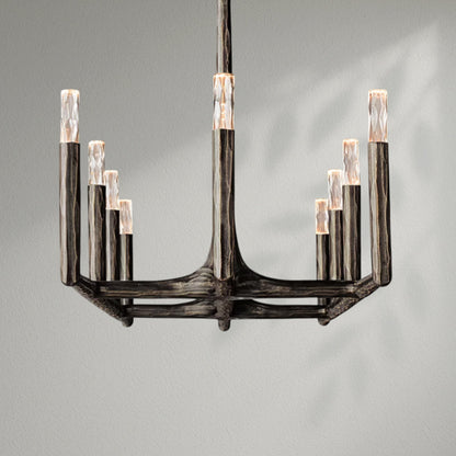 Thaddeos Forged Linear Chandelier - Lightings Menu