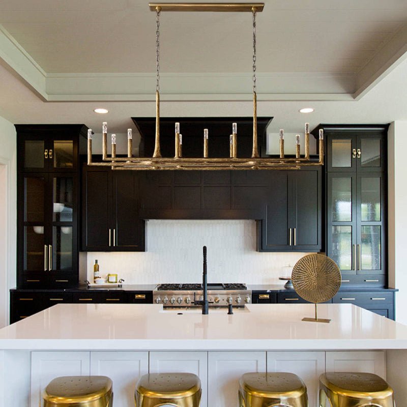 Thaddeos Forged Linear Chandelier - Lightings Menu