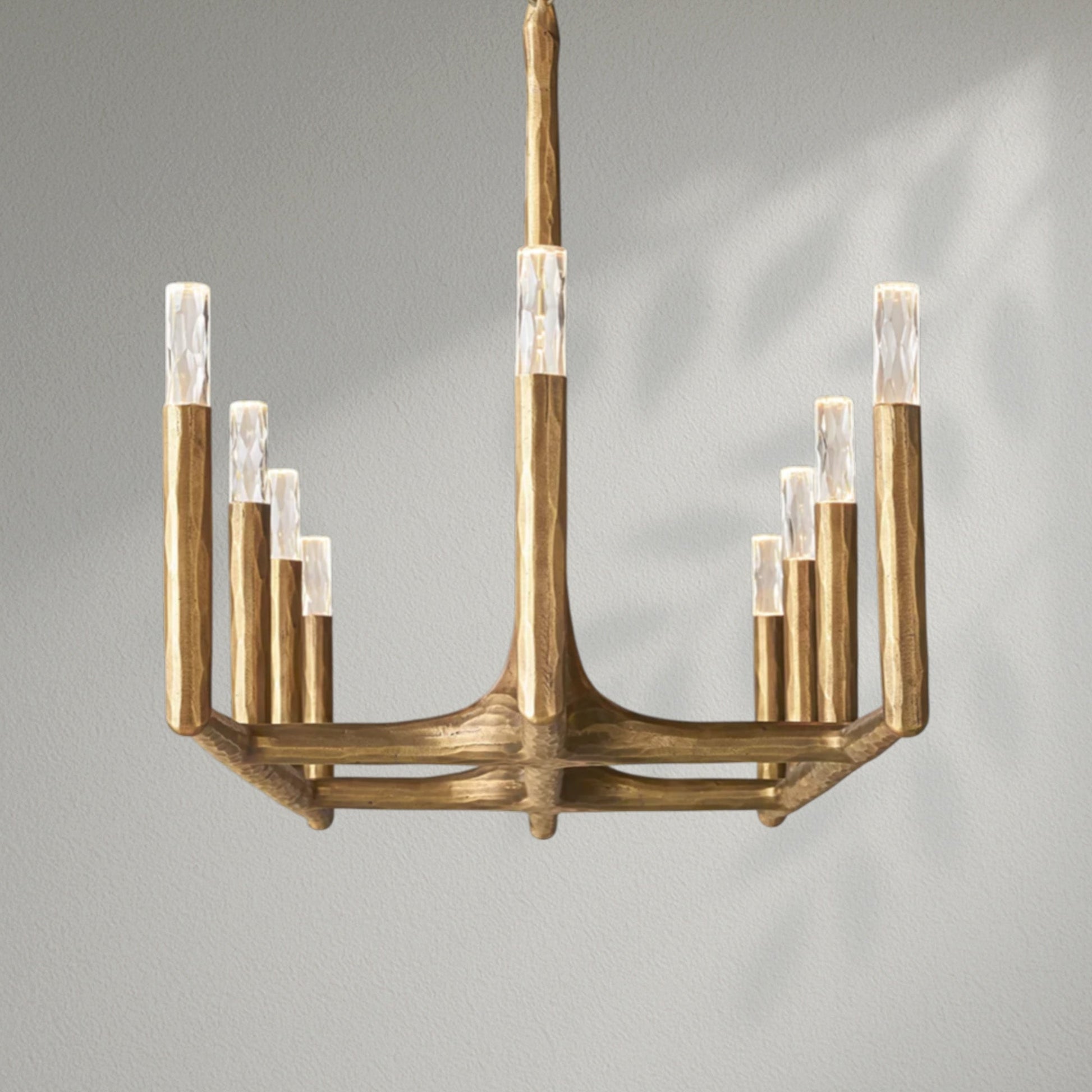 Thaddeos Forged Linear Chandelier - Lightings Menu