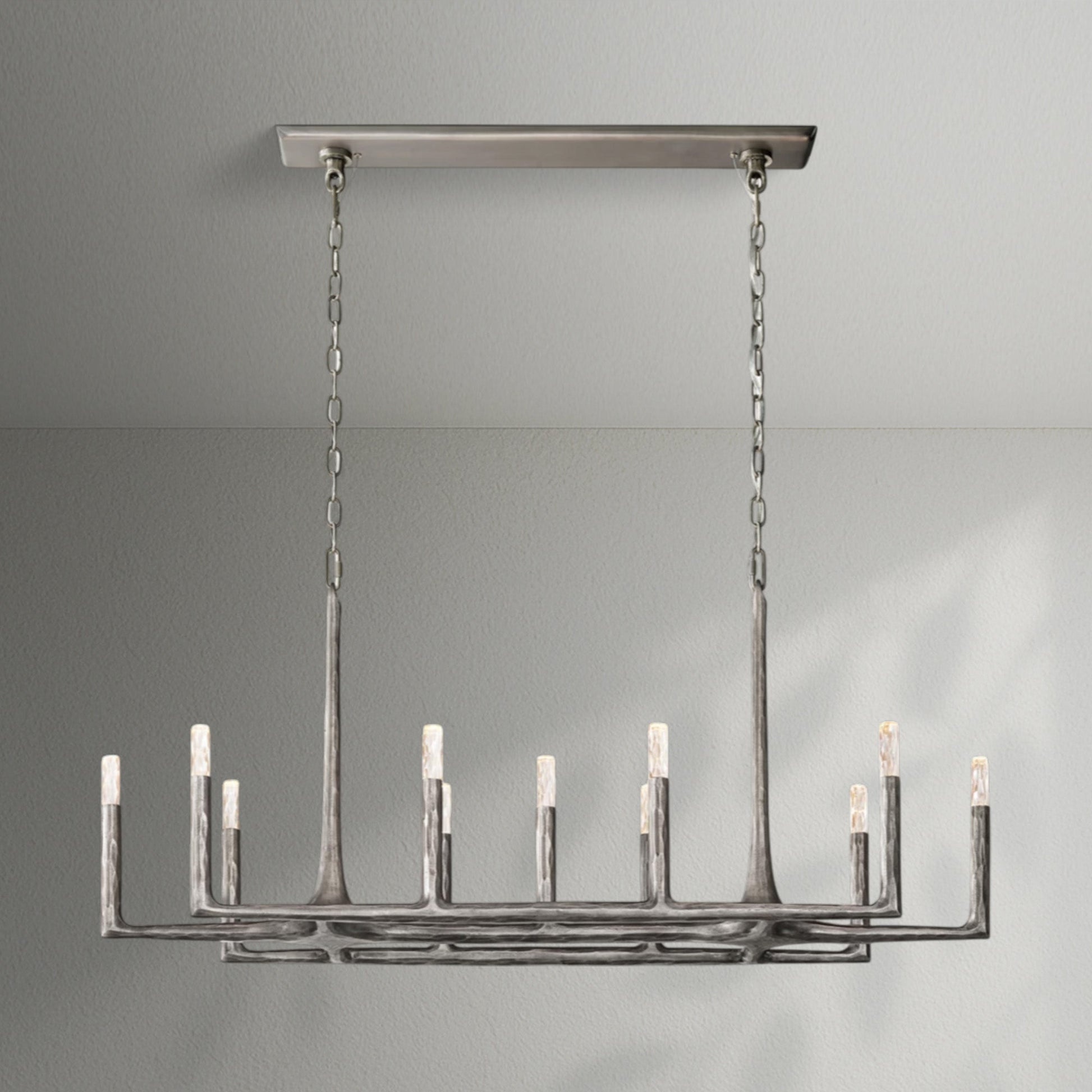 Thaddeos Forged Linear Chandelier - Lightings Menu