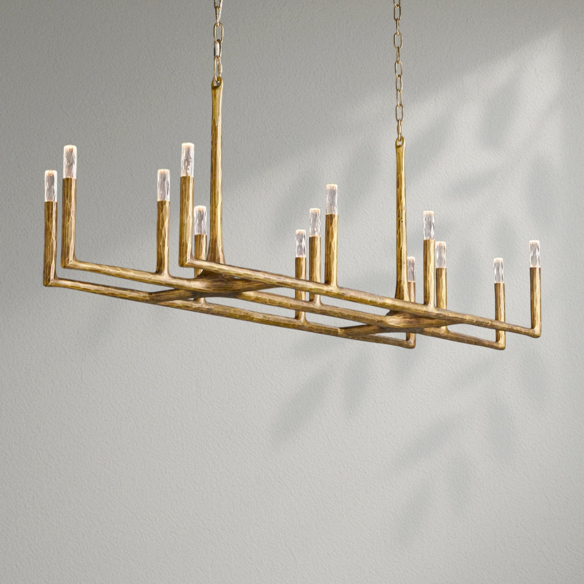 Thaddeos Forged Linear Chandelier - Lightings Menu