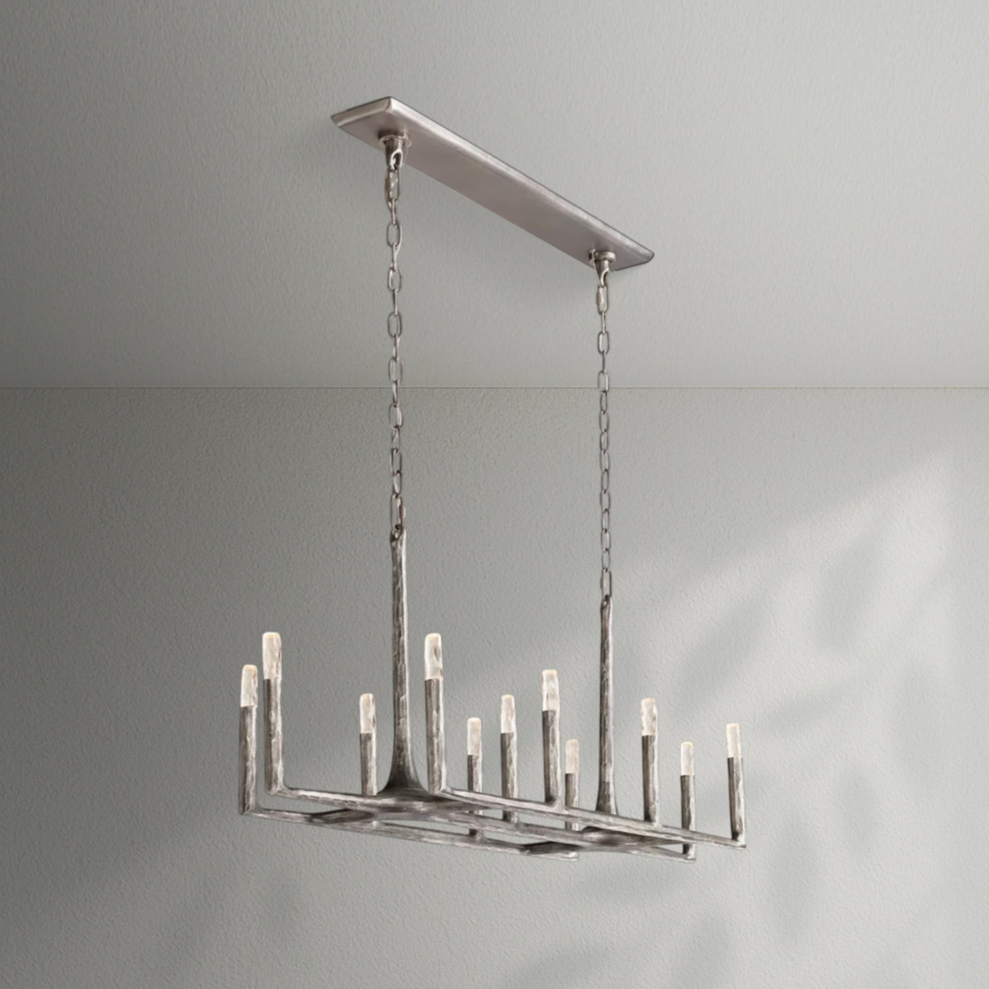 Thaddeos Forged Linear Chandelier - Lightings Menu