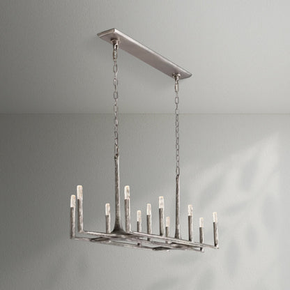 Thaddeos Forged Linear Chandelier - Lightings Menu