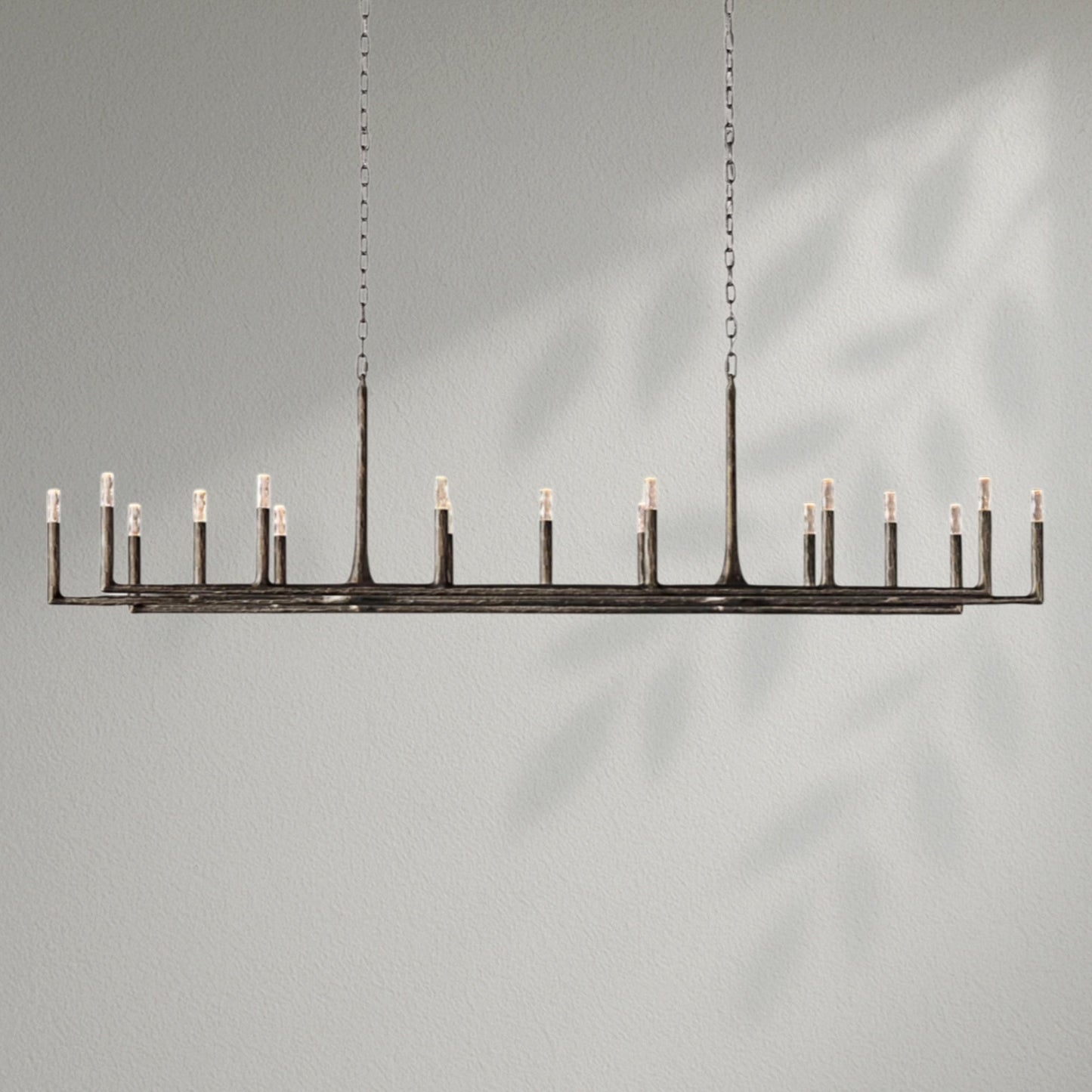 Thaddeos Forged Linear Chandelier - Lightings Menu