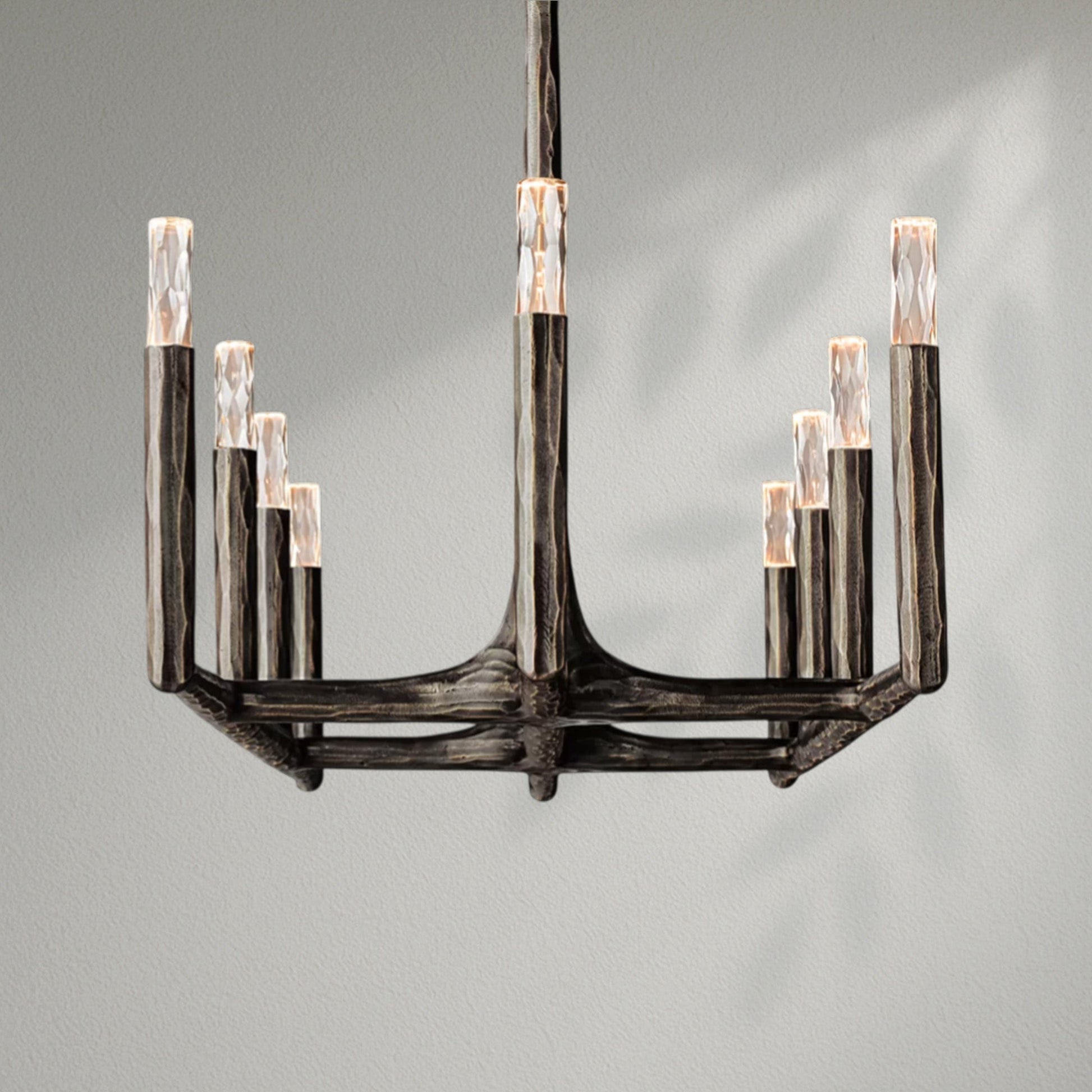 Thaddeos Forged Linear Chandelier - Lightings Menu