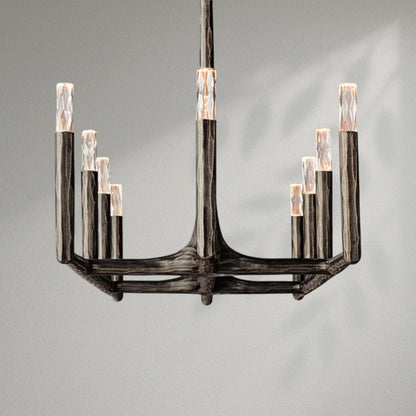 Thaddeos Forged Linear Chandelier - Lightings Menu