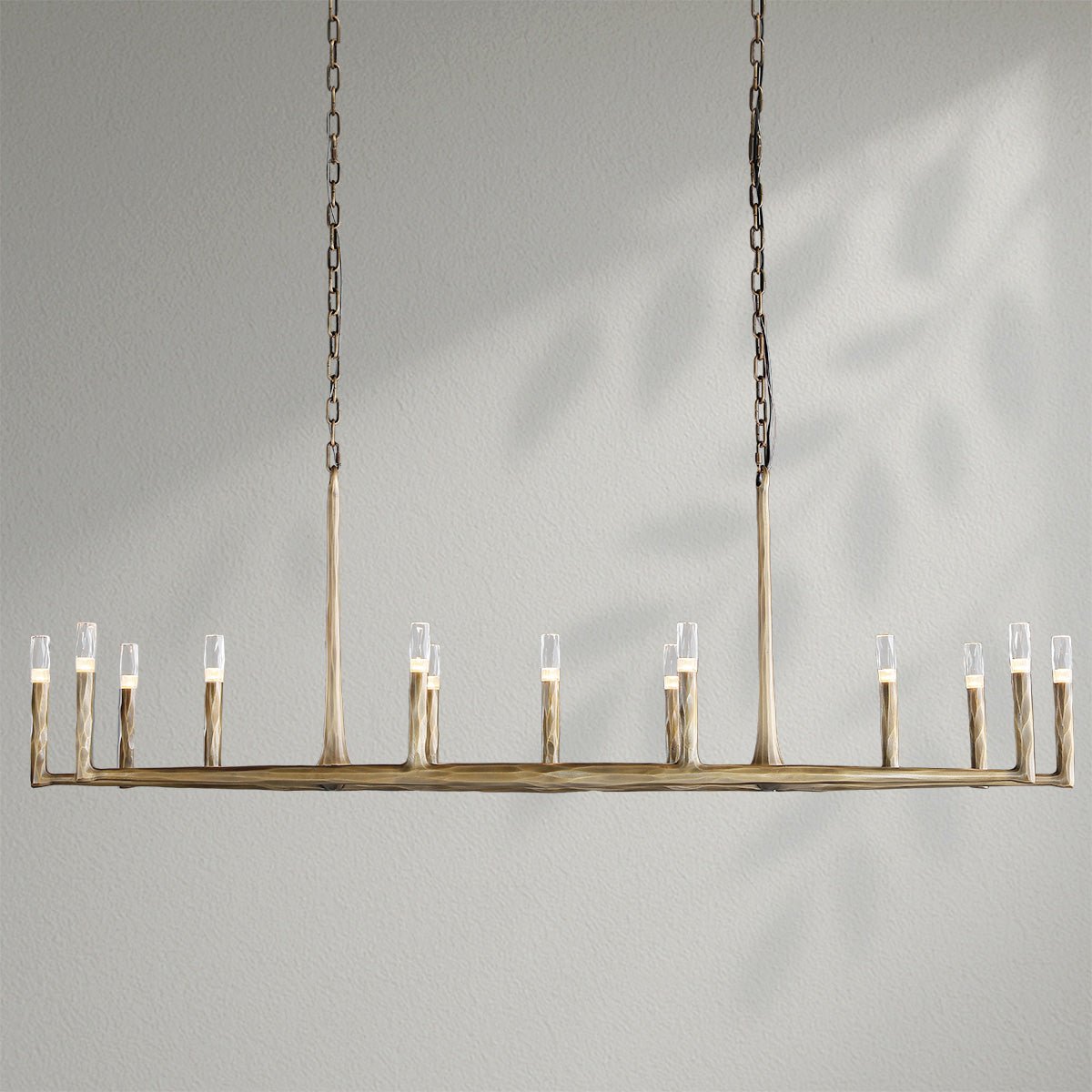 Thaddeos Forged Linear Chandelier - Lightings Menu