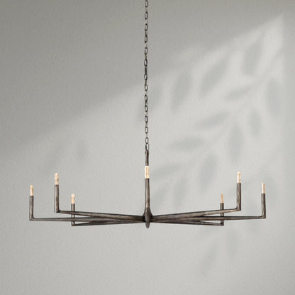 Thaddeos Forged Round Chandelier - Lightings Menu