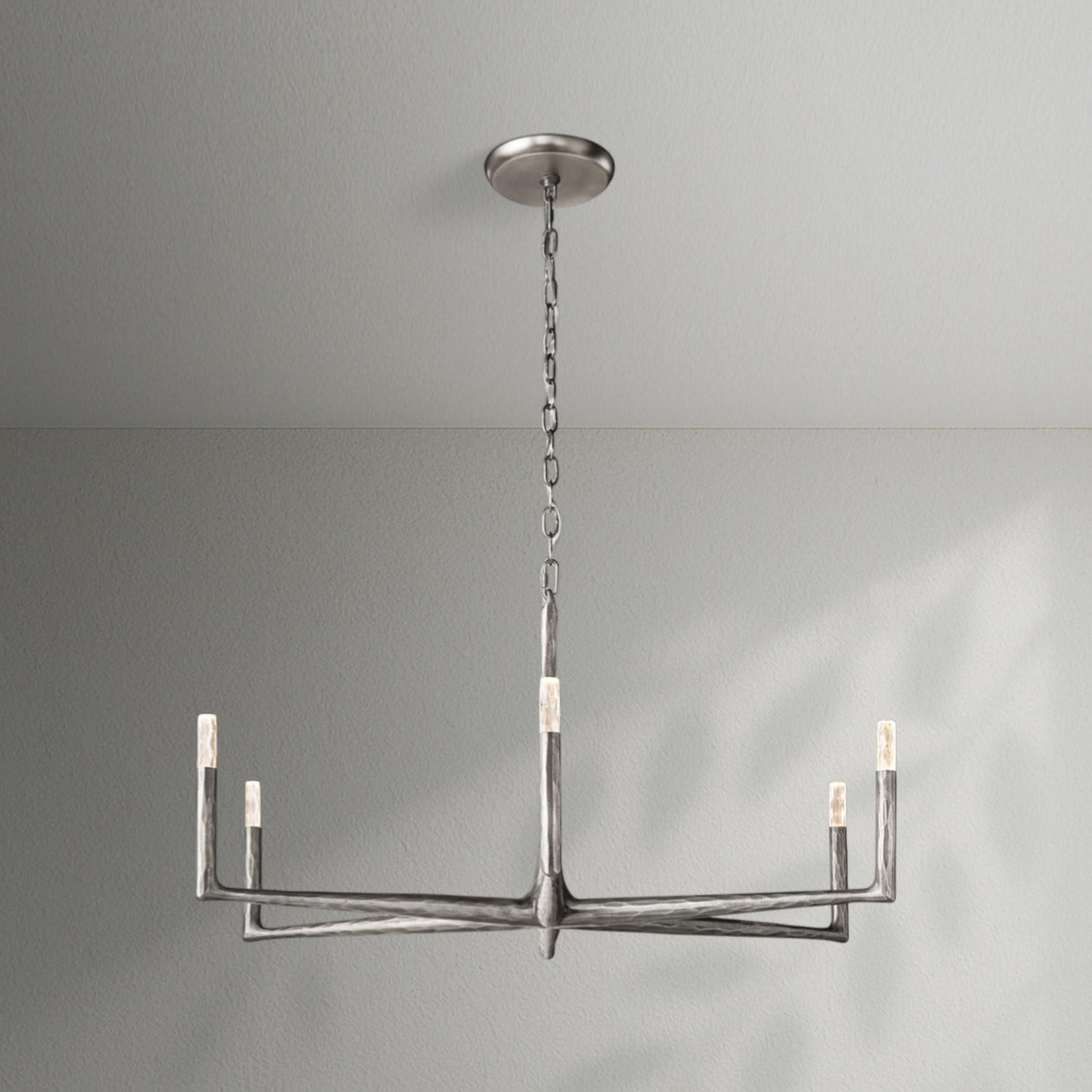 Thaddeos Forged Round Chandelier - Lightings Menu