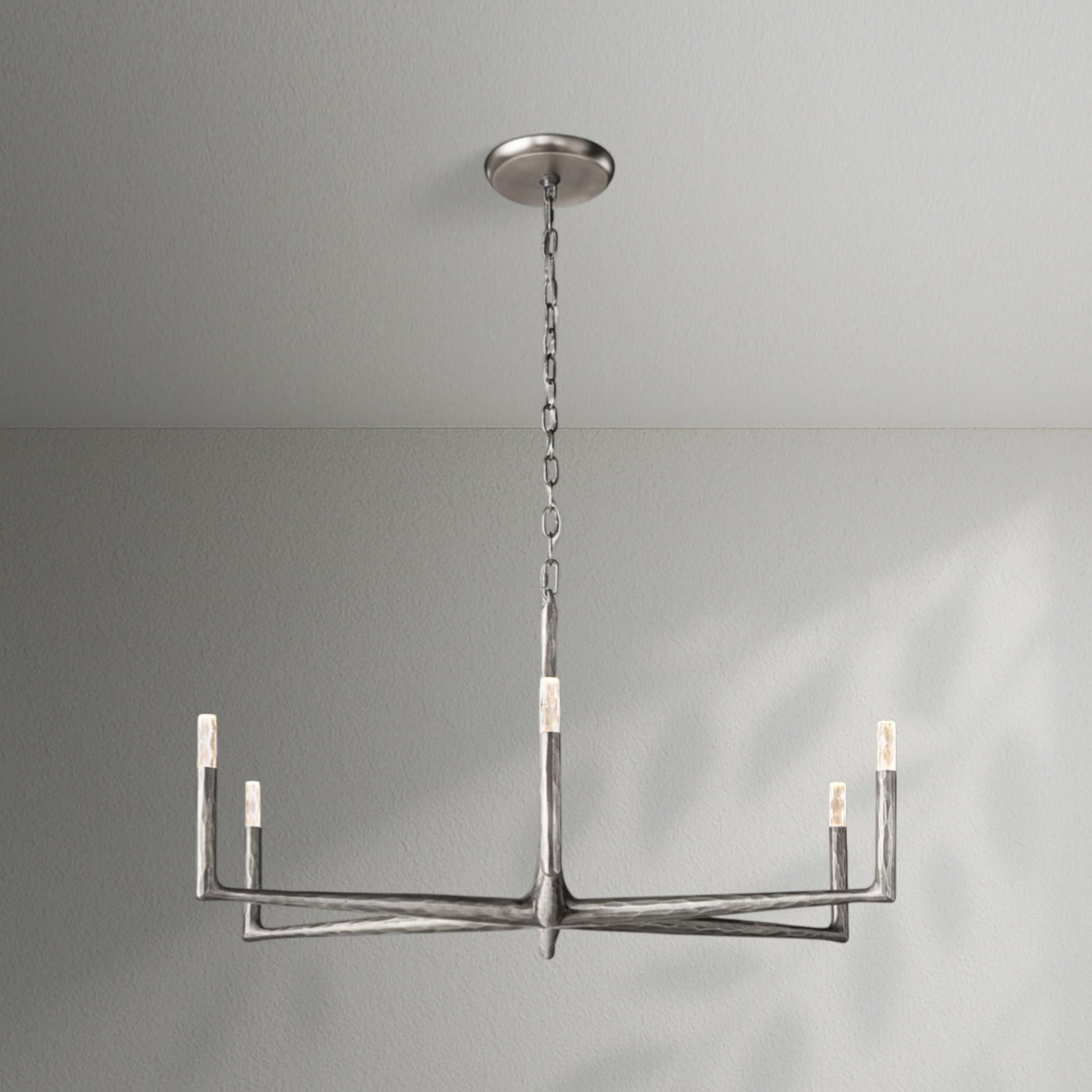 Thaddeos Forged Round Chandelier - Lightings Menu