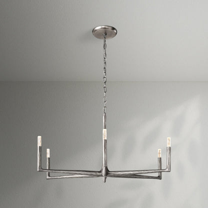 Thaddeos Forged Round Chandelier - Lightings Menu