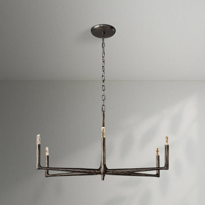 Thaddeos Forged Round Chandelier - Lightings Menu