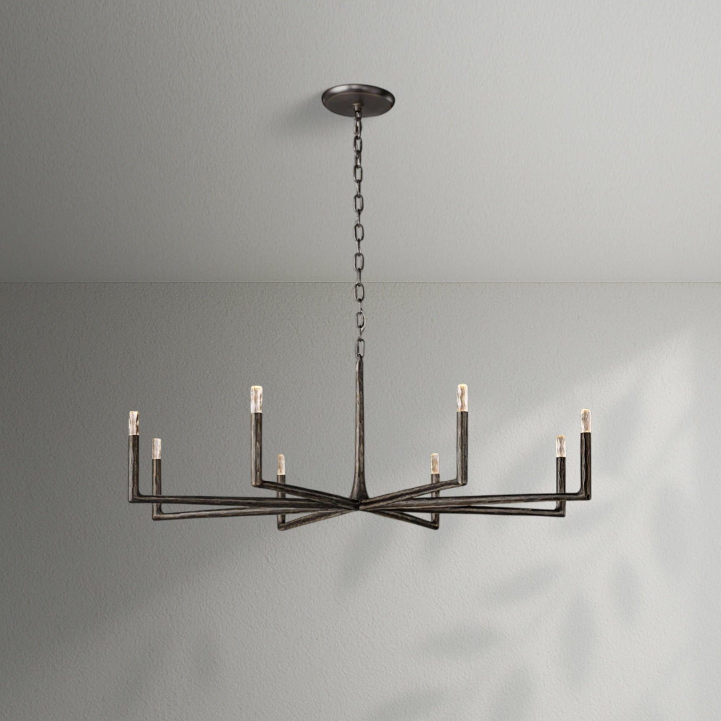 Thaddeos Forged Round Chandelier - Lightings Menu