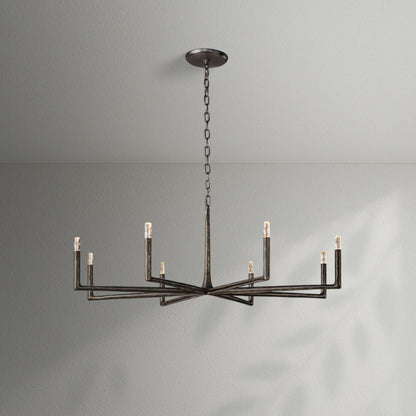 Thaddeos Forged Round Chandelier - Lightings Menu