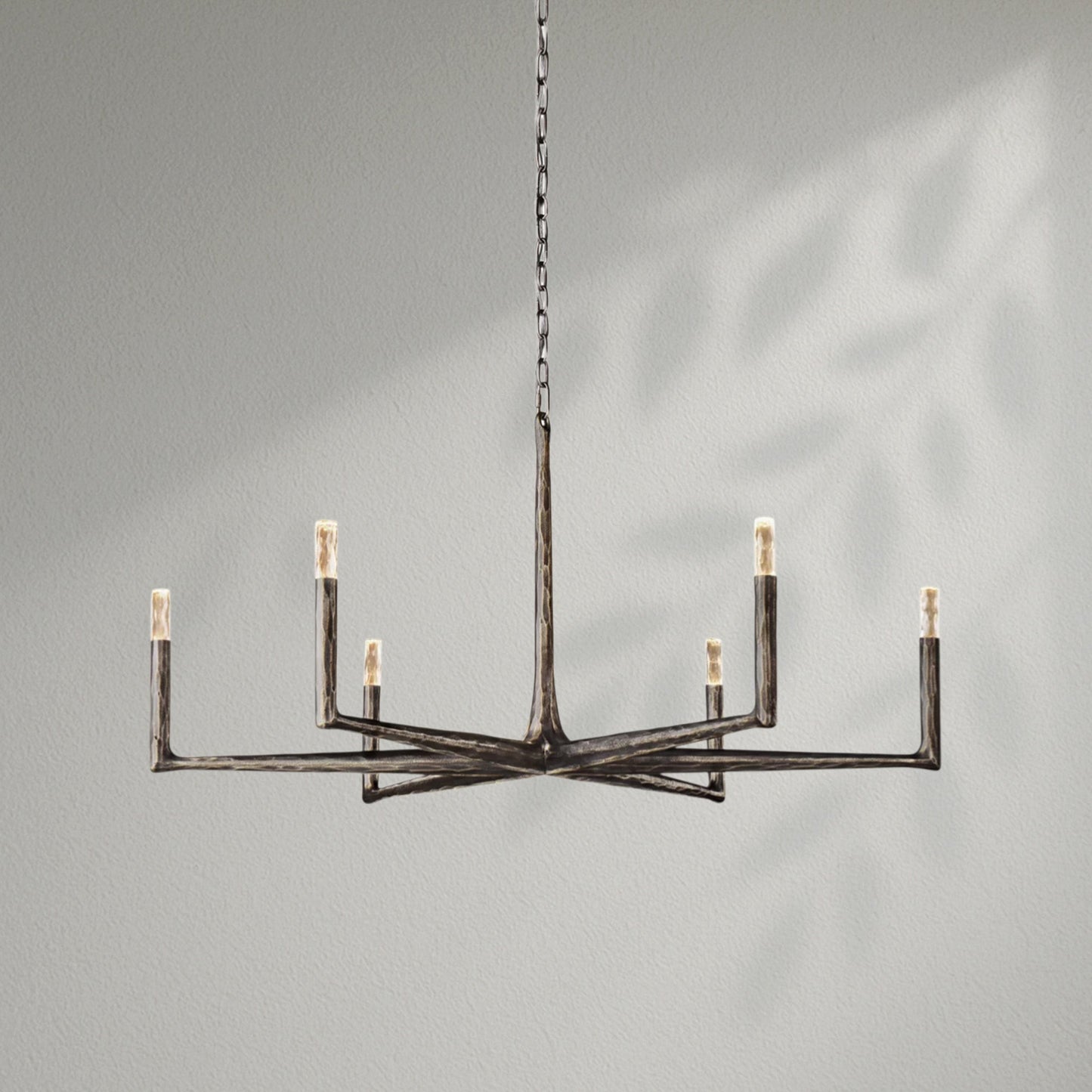 Thaddeos Forged Round Chandelier - Lightings Menu