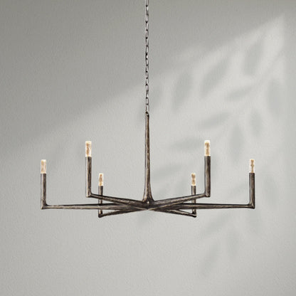 Thaddeos Forged Round Chandelier - Lightings Menu