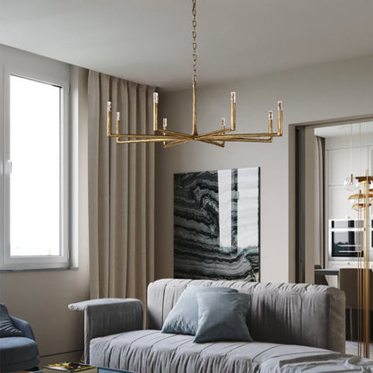 Thaddeos Forged Round Chandelier - Lightings Menu