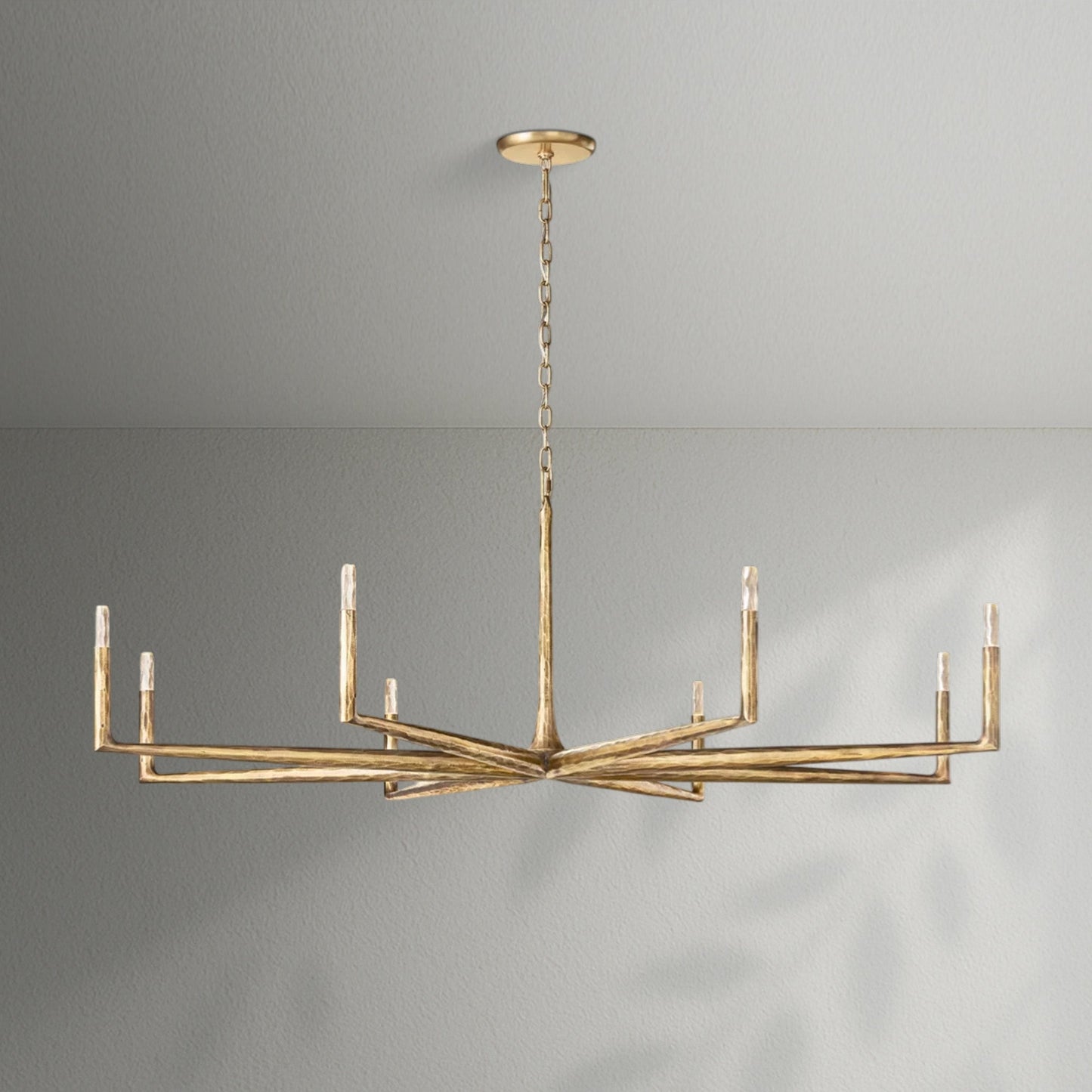Thaddeos Forged Round Chandelier - Lightings Menu