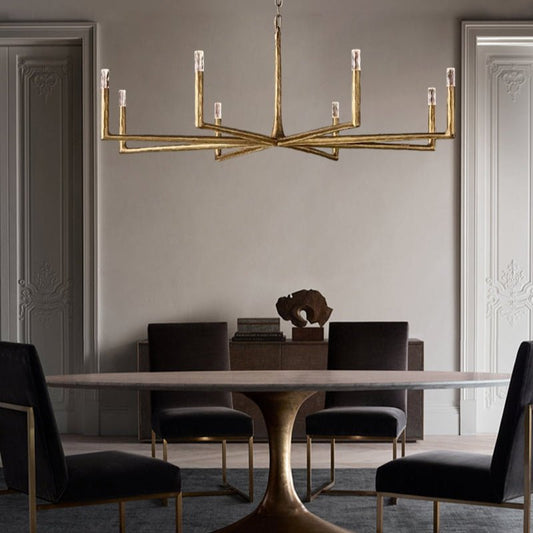 Thaddeos Forged Round Chandelier - Lightings Menu