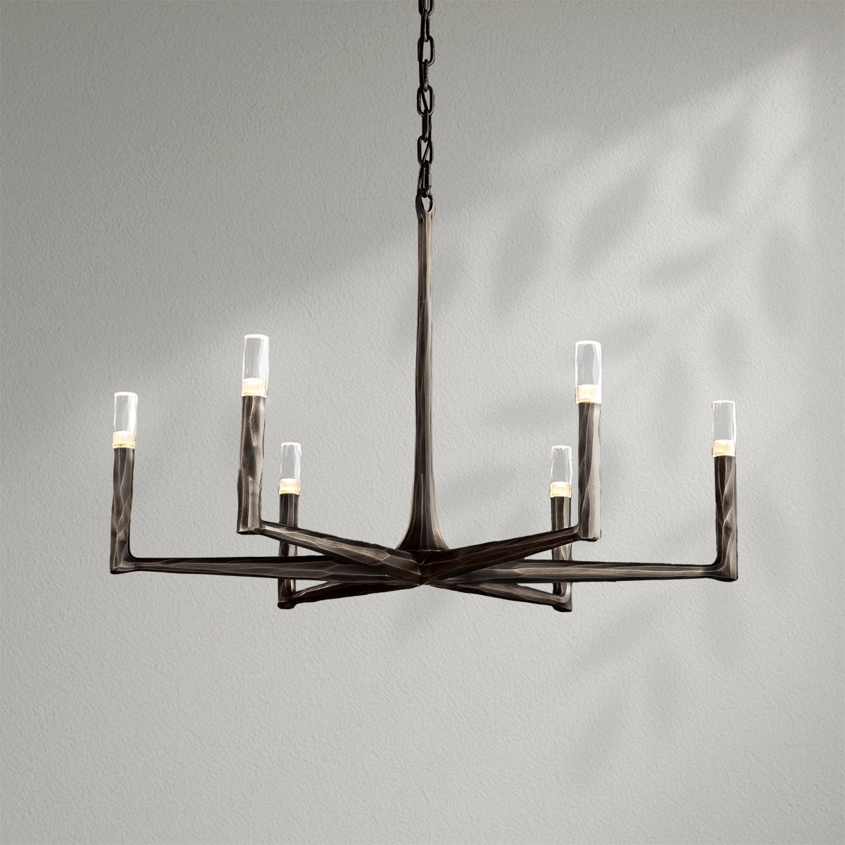 Thaddeos Forged Round Chandelier - Lightings Menu