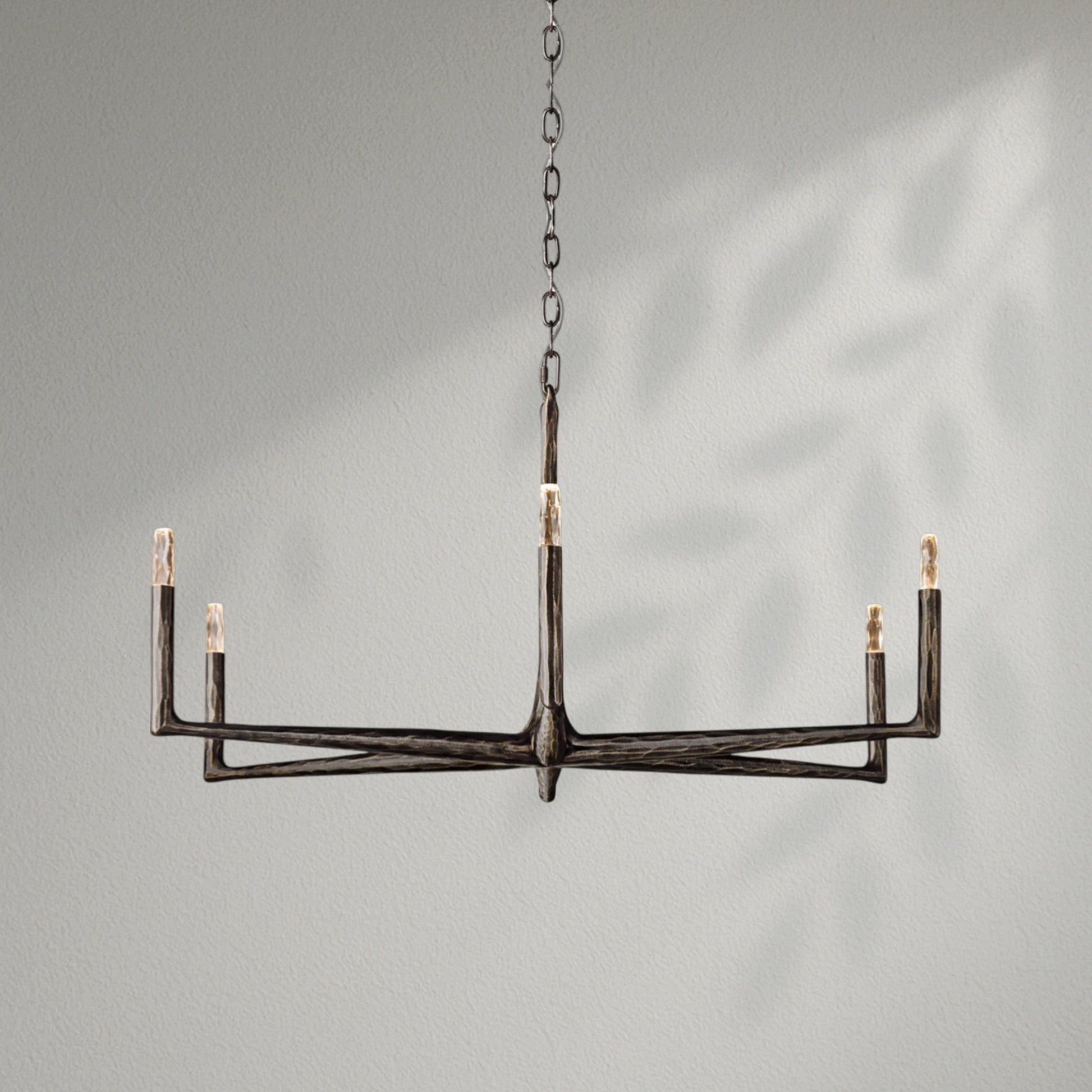 Thaddeos Forged Round Chandelier - Lightings Menu