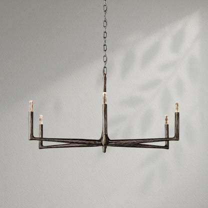 Thaddeos Forged Round Chandelier - Lightings Menu