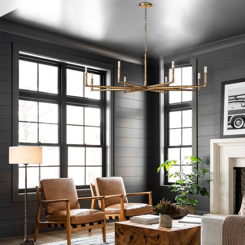 Thaddeos Forged Round Chandelier - Lightings Menu
