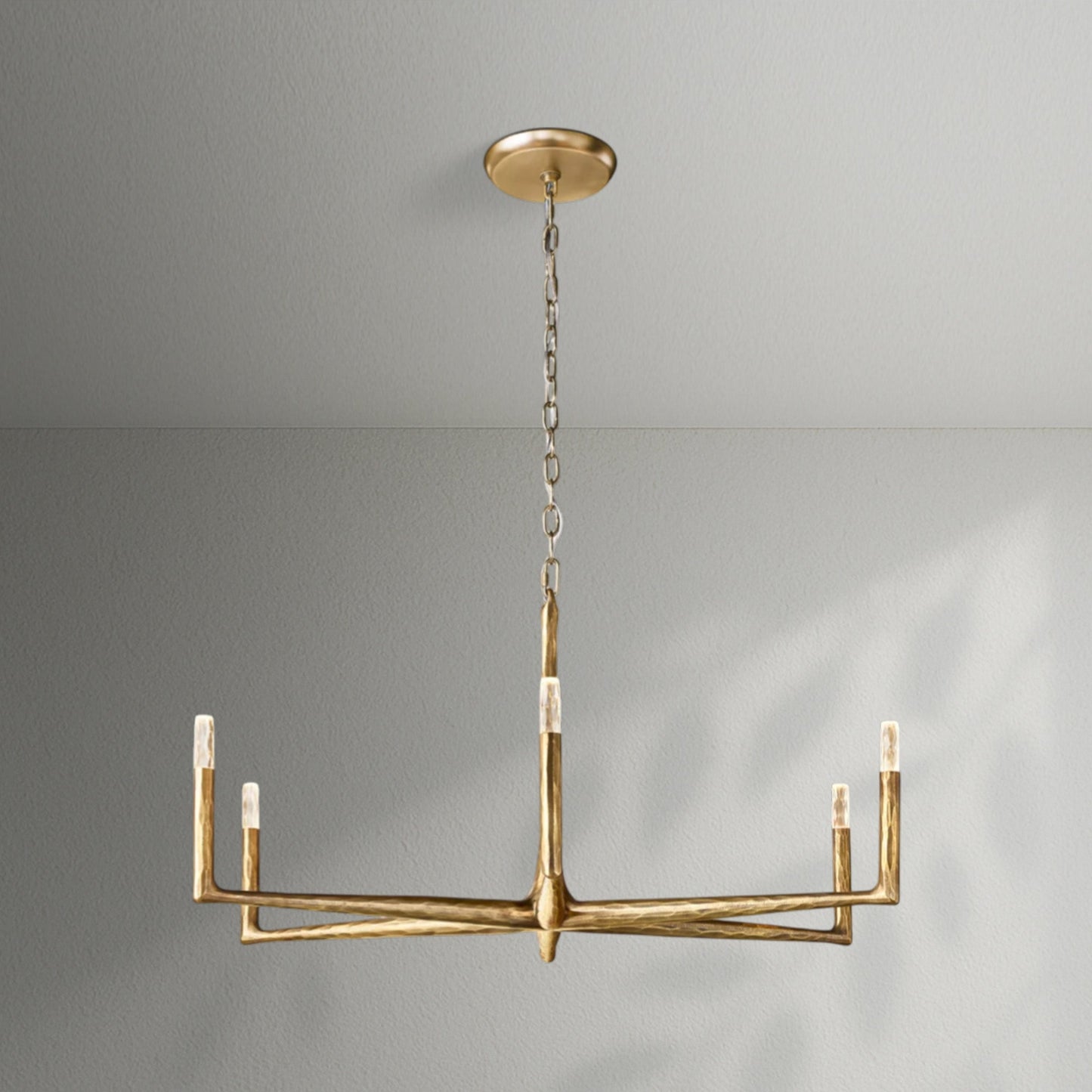 Thaddeos Forged Round Chandelier - Lightings Menu
