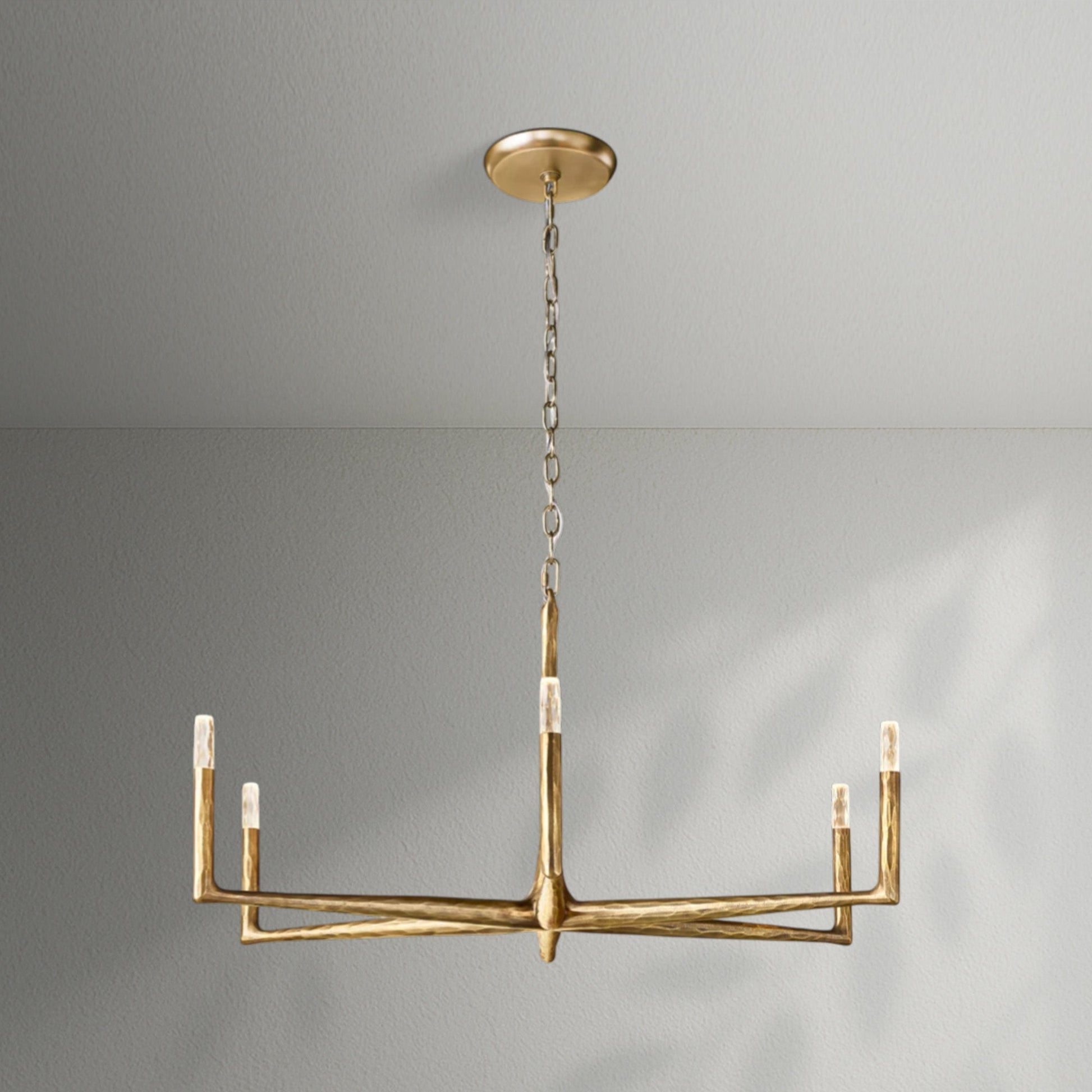 Thaddeos Forged Round Chandelier - Lightings Menu