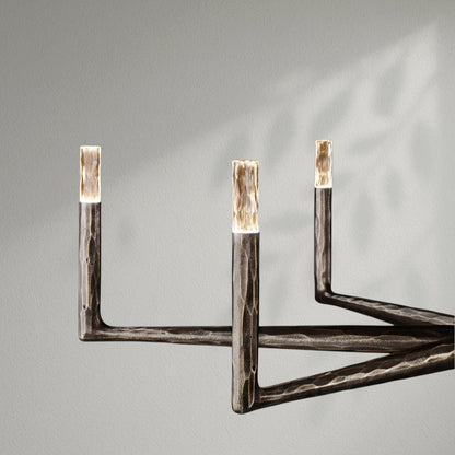 Thaddeos Forged Round Chandelier - Lightings Menu