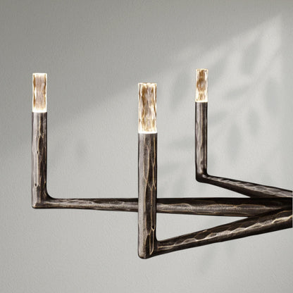 Thaddeos Forged Round Chandelier - Lightings Menu