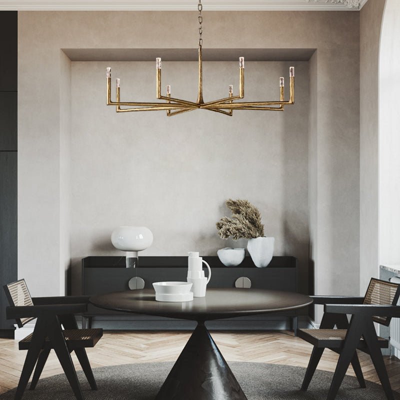 Thaddeos Forged Round Chandelier - Lightings Menu