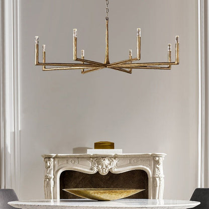Thaddeos Forged Round Chandelier - Lightings Menu