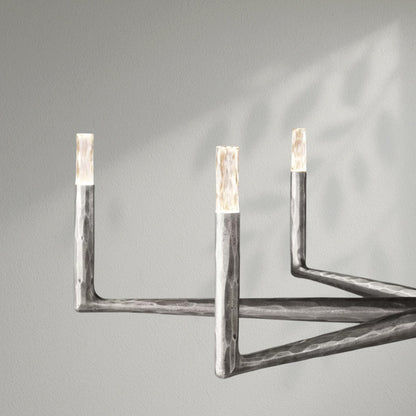 Thaddeos Forged Round Chandelier - Lightings Menu