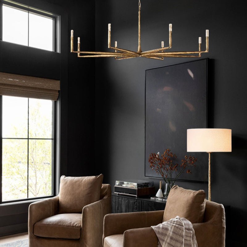 Thaddeos Forged Round Chandelier - Lightings Menu
